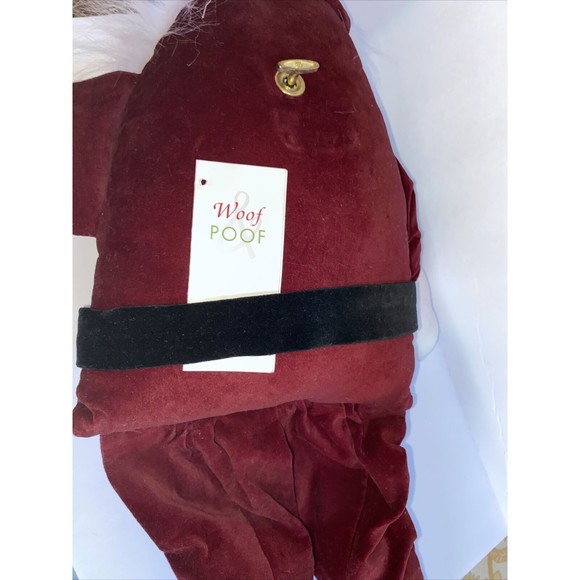 Woof & Poof Velveteen Christmas Stuffed Santa Musical VTG 1994 Handmade 22” - Picture 6 of 6